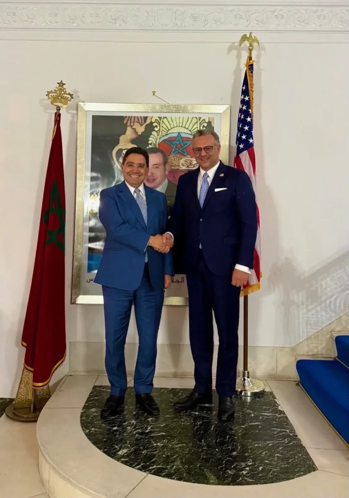 كبير مستشاري الرئيس الأمريكي لإفريقيا مسعد بولس في اجتماع مع وزير الخارجية المغربي ناصر بوريطة