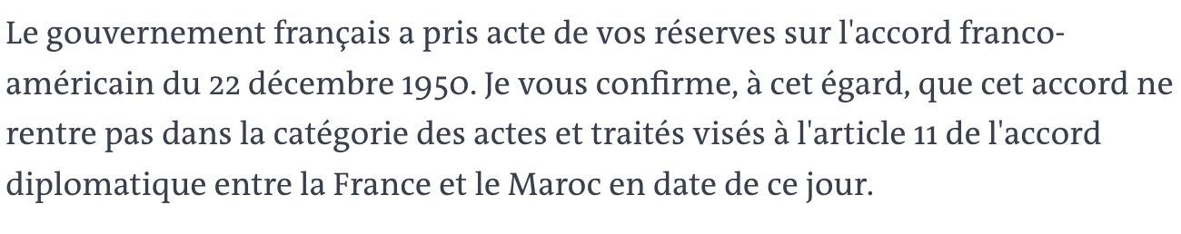 مقتطف من جواب المسؤول الفرنسي ألان سافاري على رسالة بلافريج